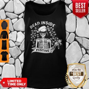 Awesome Dead Inside But Festive Christmas Tank Top