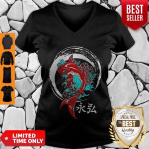 Awesome Koi Circle Japanese V-neck