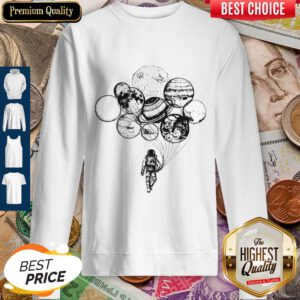 Awesome Astronaut Planet Solar Balloon Sweatshirt