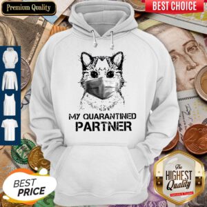 Cute Cat My Quarantined Partner Coronavirus Hoodie
