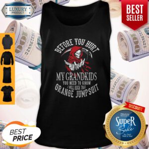 Cute Grandkids Front Print I Will Rock That Orange Jumpsuit Tank Top