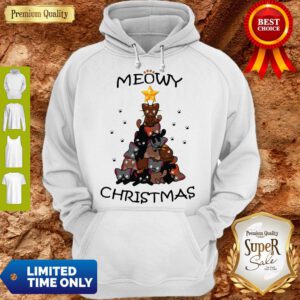 Cute Meowy Christmas Tree Cute Merry X-mas Hoodie