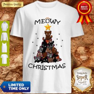 Cute Meowy Christmas Tree Cute Merry X-mas Shirt