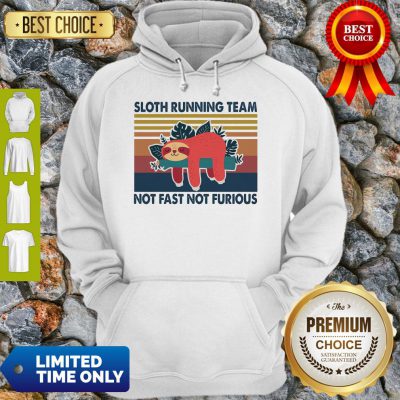 Cute Sloth Running Team Not Fast Not Furious Vintage Hoodie
