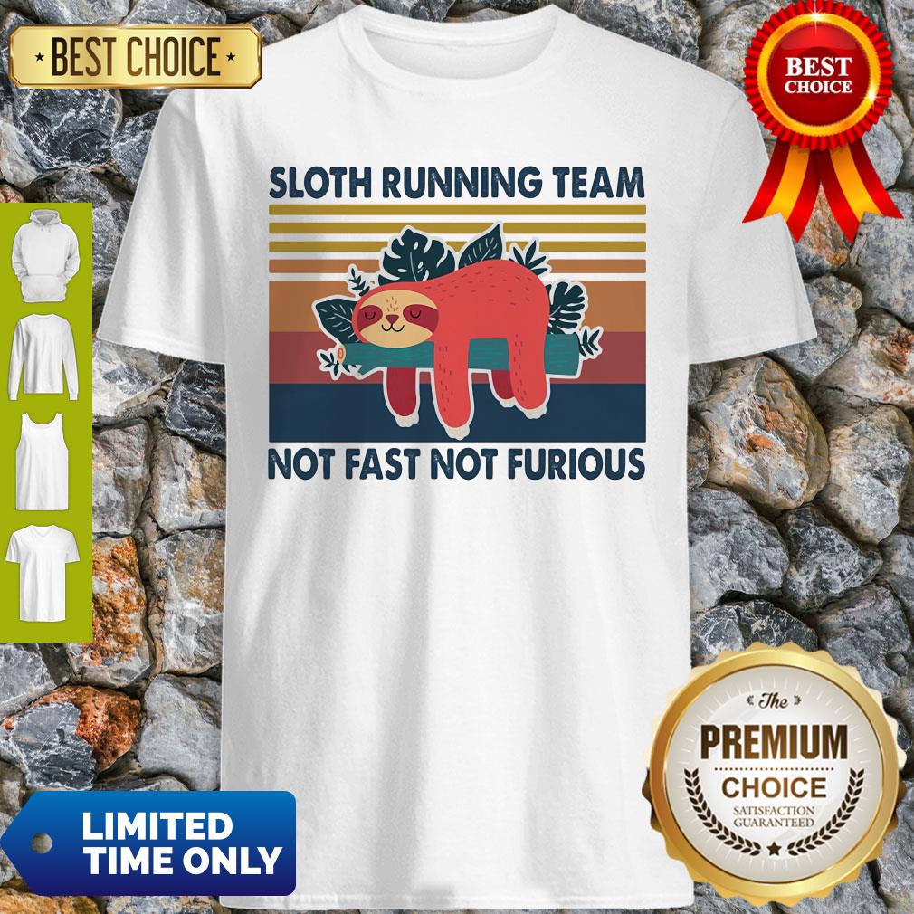 Cute Sloth Running Team Not Fast Not Furious Vintage Shirt