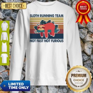 Cute Sloth Running Team Not Fast Not Furious Vintage Sweatshirt