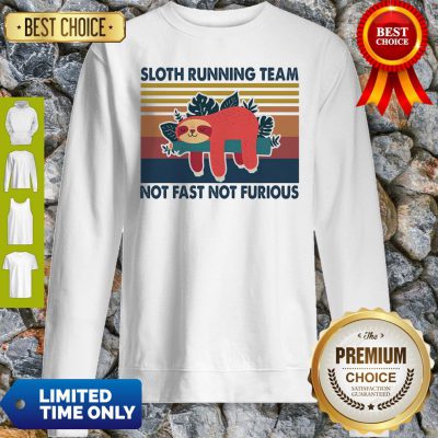Cute Sloth Running Team Not Fast Not Furious Vintage Sweatshirt