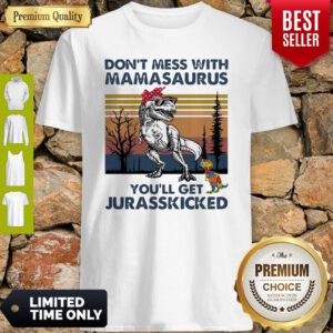 Don't Mess With Mamasaurus You'll Get Jurasskicked Autism Vintage Shirt