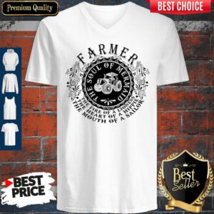 Farmer The Soul Of Mermaid The Fire Of A Lioness V-neck