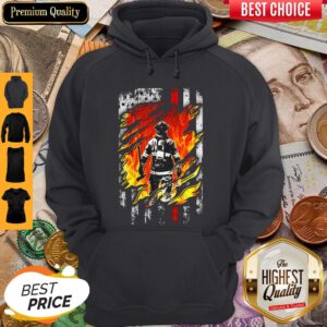 Firefighter American Flag Veteran Independence Day Hoodie