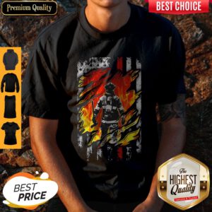 Firefighter American Flag Veteran Independence Day Shirt