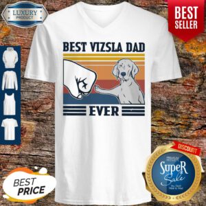 Funny Best Vizsla Dad Ever Vintage V-neck