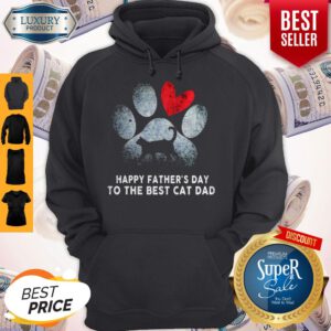 Funny Happy Father's Day To The Best Cat Dad Hoodie