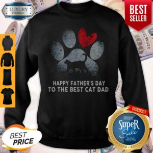 Funny Happy Father's Day To The Best Cat Dad Sweatshirt