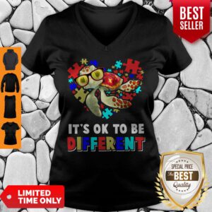 Funny Turtle Autism It’s Ok To Be Different V-neck