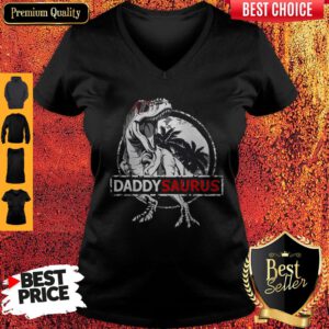 Good Daddy Saurus Father's Day Gifts T-rex Daddy Saurus Men V-neck