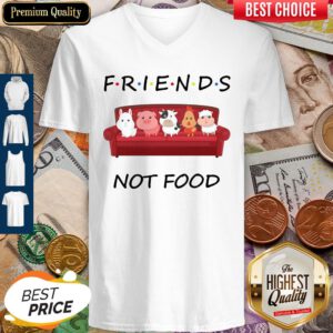 Good Friends Not Food On The Sofa Animal V-neck