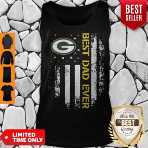 Good Green Bay Packers Best Dad Ever American Flag Tank Top