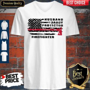 Good Husband Daddy Protector Firefighter V-neck
