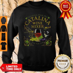 Greetings From The Catalina Wine Mixer Pow Pow Pow Grape Sweatshirt