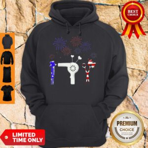 Hairstylist American Flag Veteran Independence Day Hoodie