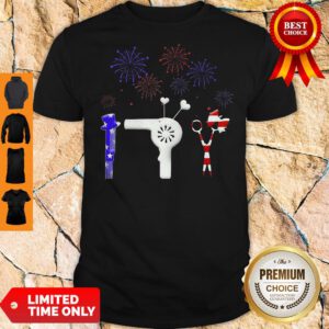 Hairstylist American Flag Veteran Independence Day Shirt