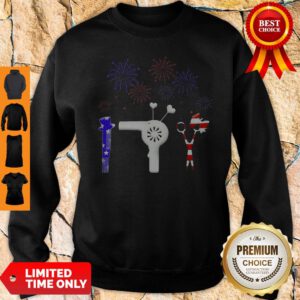 Hairstylist American Flag Veteran Independence Day Sweatshirt