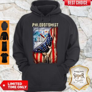 Premium American Flag Proud Phlebotomist Corona Hoodie