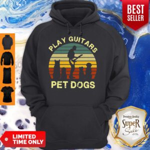 Nice Play Guitars Pet Dogs Vintage Hoodie