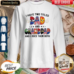 I Have Two Titles Dad And Grandad And I Rock Them Both Superheroes Father’s Day Sweatshirt