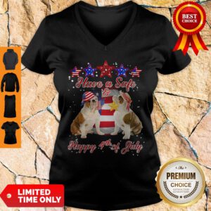 Independence Day Pulldogs Have A Safe And Happy 4th Of July V-neck