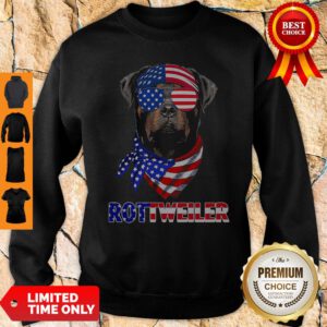 Nice Independence Day Rottweiler Glasses America Sweatshirt