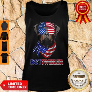 Nice Independence Day Rottweiler Glasses America Tank Top
