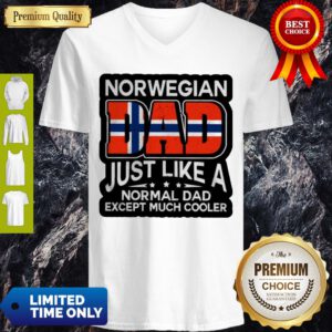 Norwegian Dad Just Like A Normal Dad Except Much Cooler V-neck