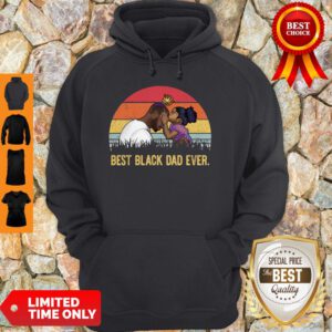 Official Best Black Dad Ever Sunset Vintage Hoodie