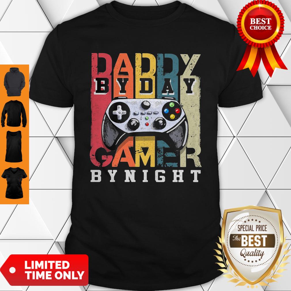 Official Daddy By Day By Night Gamer Vintage Shirt