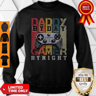 Official Daddy By Day By Night Gamer Vintage Sweatshirt