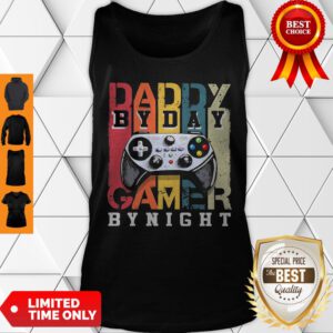 Official Daddy By Day By Night Gamer Vintage Tank Top