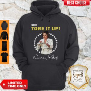 Official Nancy Pelosi She Tore It Up Trump Speech Signature Hoodie
