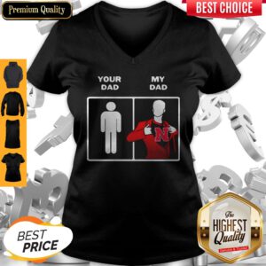 Your Dad My Dad Nebraska Cornhuskers Happy Father's Day V-neck