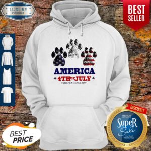 Paw Dog America 4th Of July Independence Day Hoodie