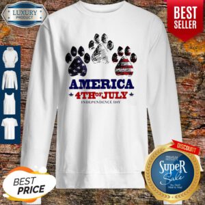 Paw Dog America 4th Of July Independence Day Sweatshirt