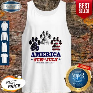 Paw Dog America 4th Of July Independence Day Tank Top