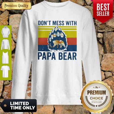 Premium Don't Mess With Papa Bear Vintage Sweatshirt