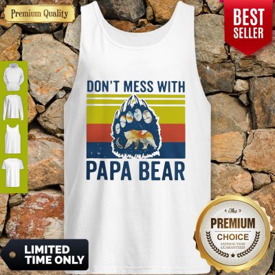 Premium Don't Mess With Papa Bear Vintage Tank Top