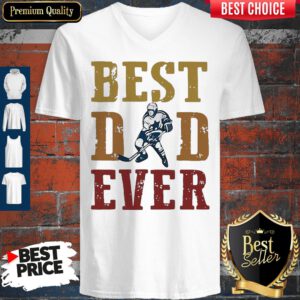 Premium Father's Day Best Dad Ever Hockey V-neck