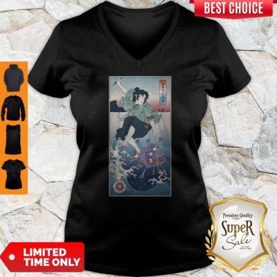 Premium Onna Bugeisha Vs Virus Demon V-neck