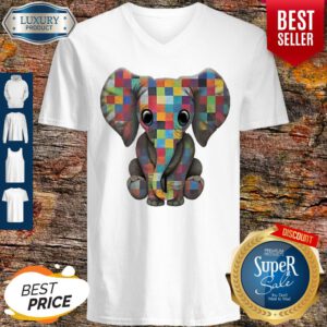Pretty LGBT Baby Elephant V-neck