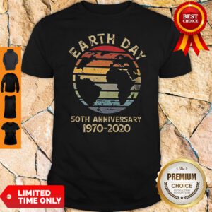 Official Retro Earth Day 50th Anniversary 1970 Retro Sunset Shirt