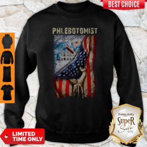 Premium American Flag Proud Phlebotomist Corona Sweatshirt